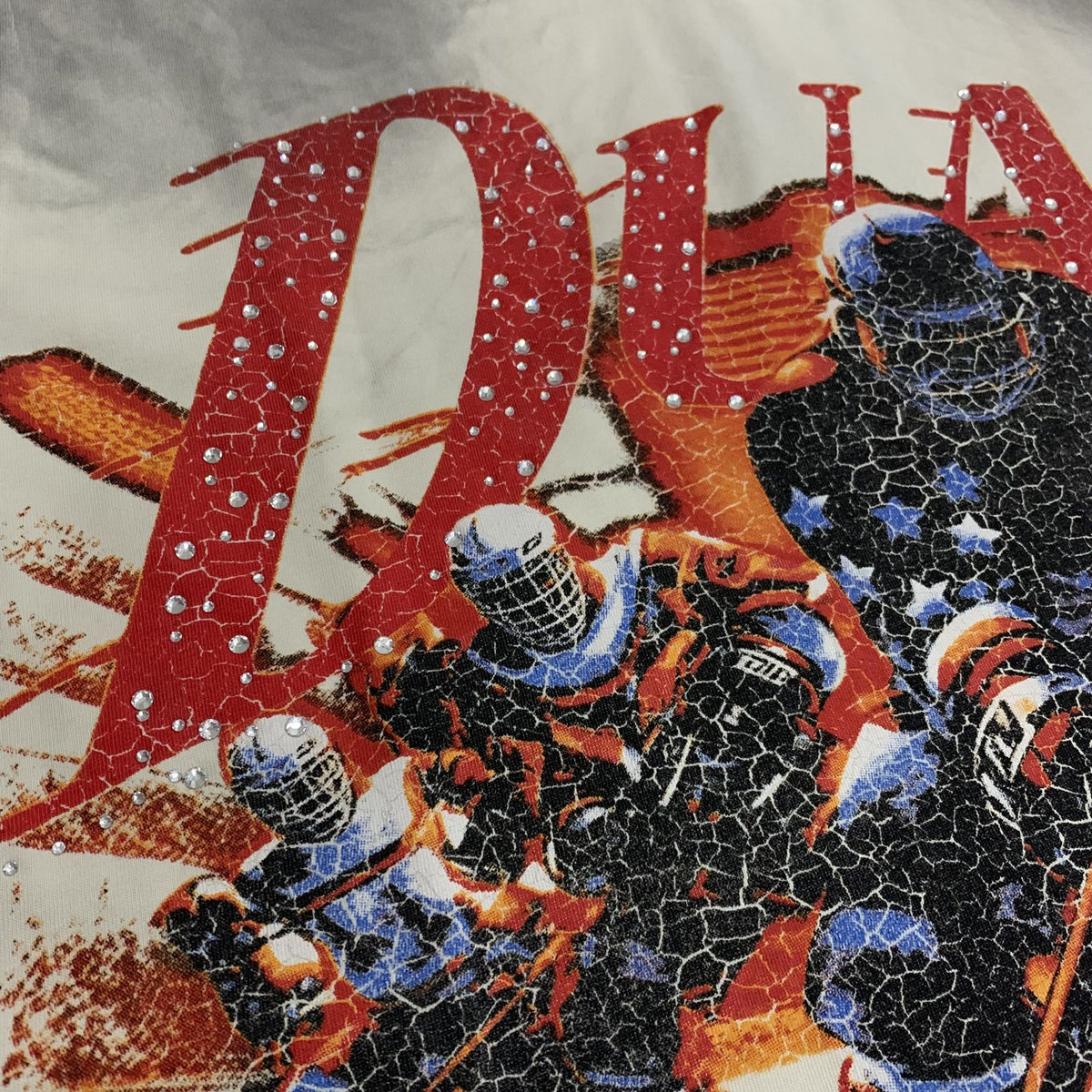 Rough Play Goal Hockey Tie-Dye Graphic T-Shirt — detail