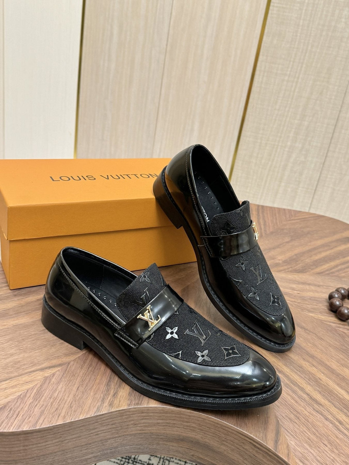 Louis Vuitton Monogram Buckle Loafers — front