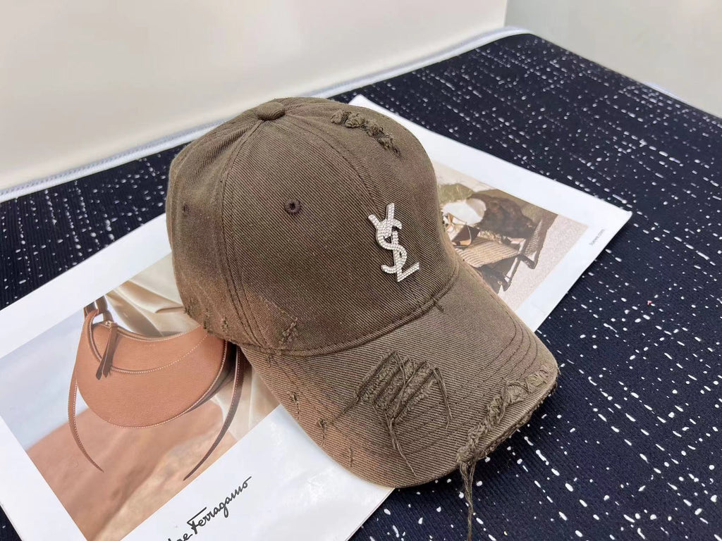 Saint Laurent Baseball Cap - Black / Brown